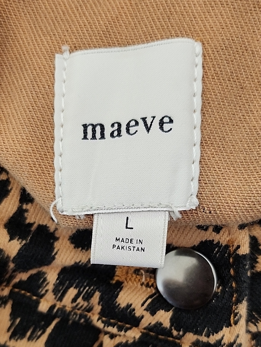 Antro The Cora Patch Pocket Jacket MaeveLeopard  Mobwife Strechy Size Large - Picture 14 of 15